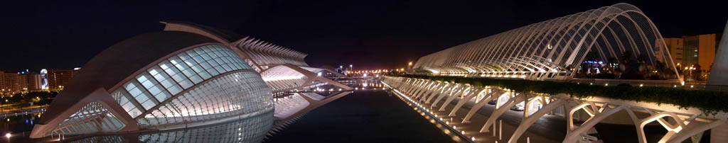 ciudad de las artes y las ciencias night